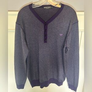 Emporio Armani 100% wool cardigan sweater